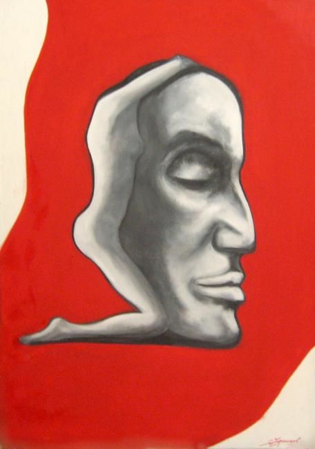 Painting titled "The Thinker.2008.ca…" by Станислав Украинцев, Original Art, Oil