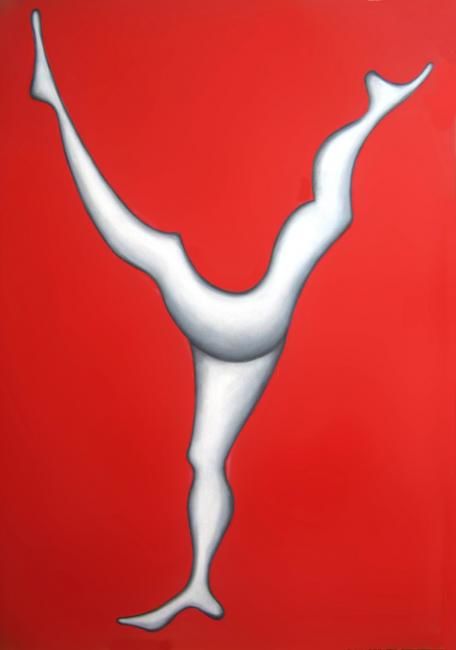 Painting titled "threeleggia.2008.ca…" by Станислав Украинцев, Original Art, Oil