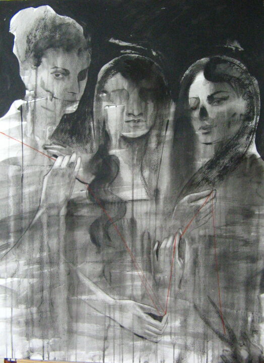 Картина под названием "Парки" - Юлия Безштанко, Подлинное произведение искусства, Акварель