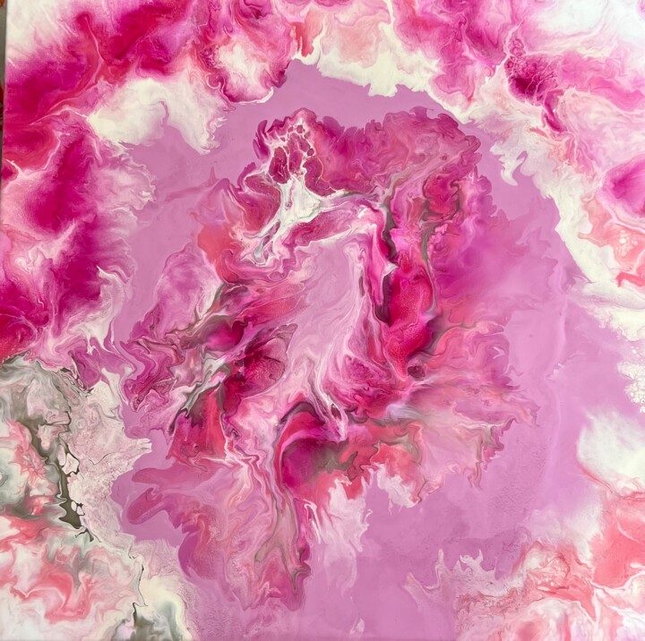 Ζωγραφική με τίτλο "Розовый кварц" από Юлия Добровольская, Αυθεντικά έργα τέχνης, Ακρυλικό