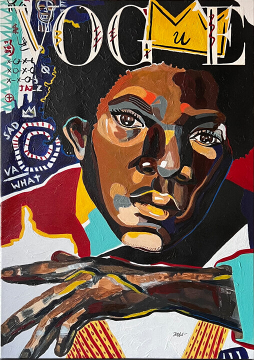 Peinture intitulée "Basquiat" par Iuliia Efimova, Œuvre d'art originale, Acrylique