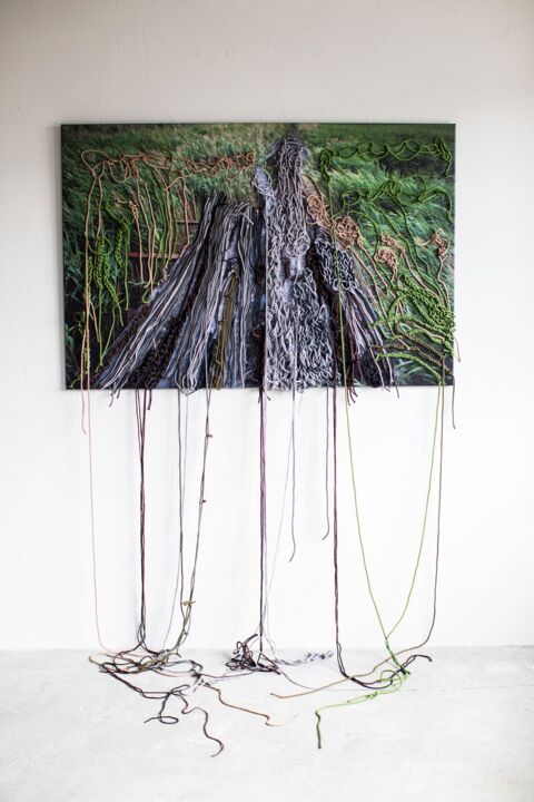 纺织艺术 标题为“Path” 由Uliana Rozina, 原创艺术品, 线