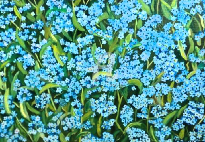 Peinture intitulée "Les fleurs_2" par Uljana Bekis, Œuvre d'art originale, Huile