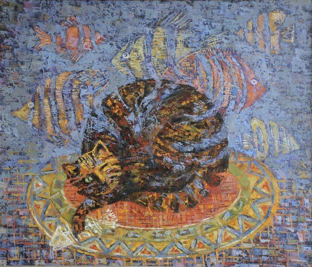 Painting titled "Удача" by Uliana Goncharova, Original Artwork, Other