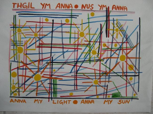 Painting titled "Anna My Light" by Ulli Heupel, Original Artwork, Oil