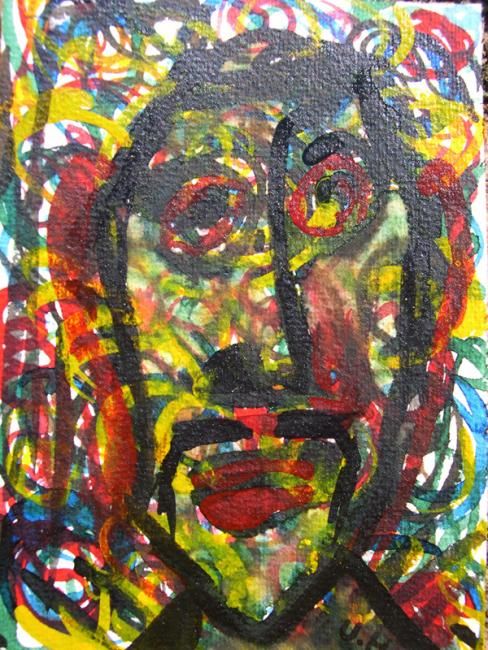 Painting titled "Greek Portraits XVI…" by Ulli Heupel, Original Artwork, Oil