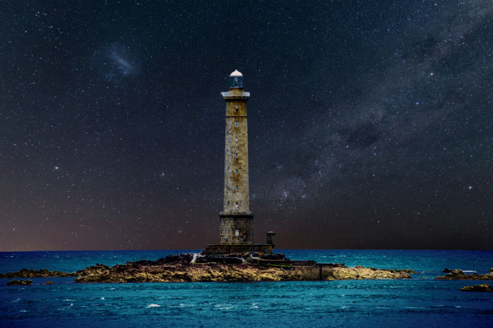 Digitale Kunst getiteld "Lighthouse" door Ulli Heupel, Origineel Kunstwerk