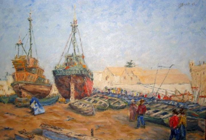 Peinture intitulée "Essaouira" par Eric Ullrich, Œuvre d'art originale