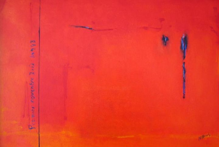 Peinture intitulée "Rouge" par Eric Ullrich, Œuvre d'art originale