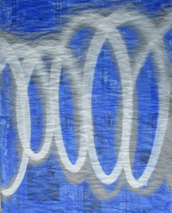 Malerei mit dem Titel "W.A. 2015, Blue et…" von Eric Ullrich, Original-Kunstwerk