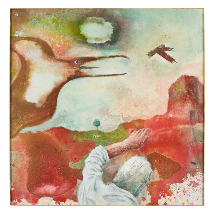 Pittura intitolato "Children of Clouds" da Ulrich Perret, Opera d'arte originale, pigmenti