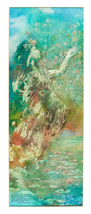 Painting titled "Undine" by Ulrich Perret, Original Artwork, Pigments