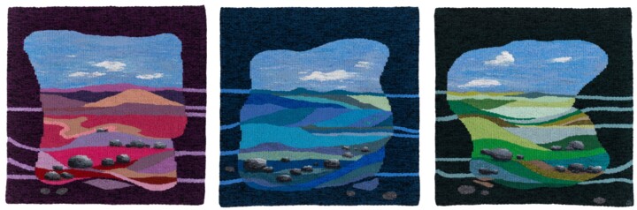 Textile Art titled "Fragments of Landsc…" by Ulrika Leander, Original Artwork, Tapestry