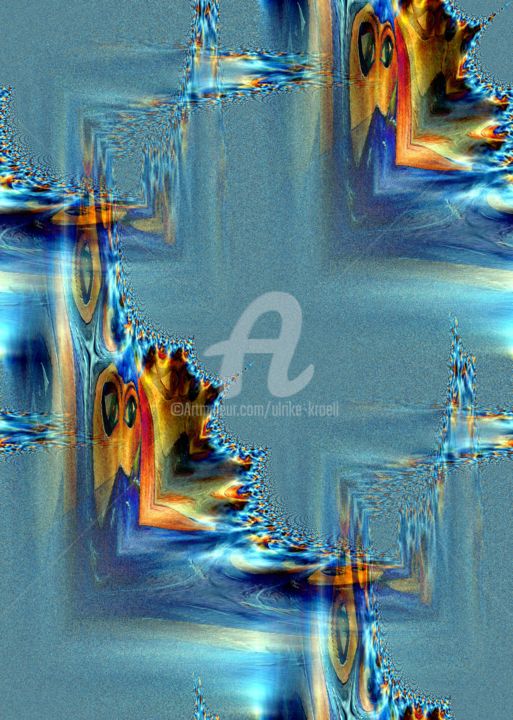 Digital Arts titled "Zart leuchtende Far…" by Ulrike Kröll, Original Artwork, Digital Painting