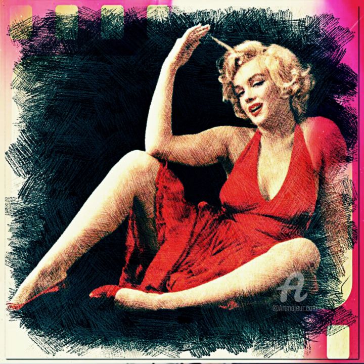 Digital Arts titled "Marilyn Monroe " wo…" by Ivan Venerucci, Original Artwork, Digital Painting
