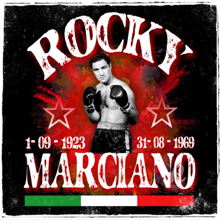 Arte digitale intitolato "Rocky Marciano spec…" da Ivan Venerucci, Opera d'arte originale, Pittura digitale