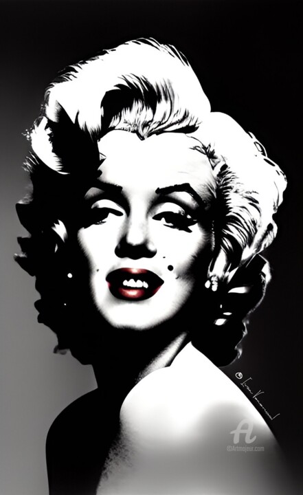 Arte digitale intitolato "Lady Marilyn" da Ivan Venerucci, Opera d'arte originale, Pittura digitale