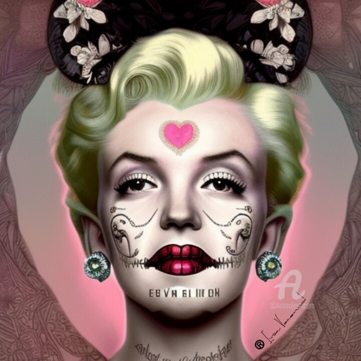 Arte digitale intitolato "Marilyn Monroe: la…" da Ivan Venerucci, Opera d'arte originale, Immagine generata dall'IA