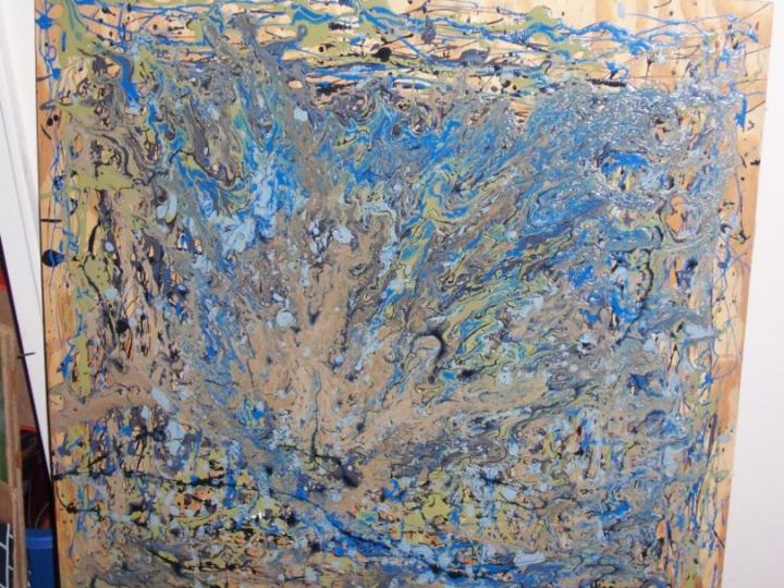 Painting titled "elements" by Ulysses Mcghee, Original Art,