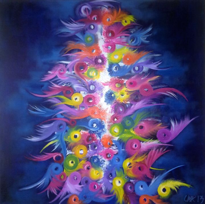 Painting titled "Shamanic Dreaming" by Uma Aslam, Original Artwork