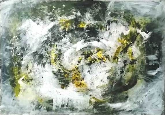 Painting titled "superficie vivente…" by Umberto Malatesta, Original Artwork, Acrylic
