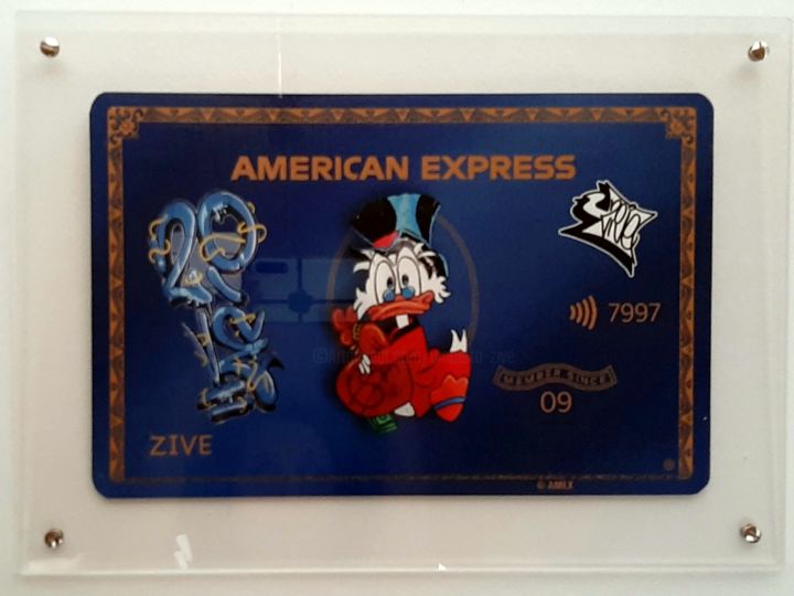 Peinture intitulée "AMERICAN ZIVE CARD" par Umberto Zive, Œuvre d'art originale, Acrylique Monté sur Plexiglas