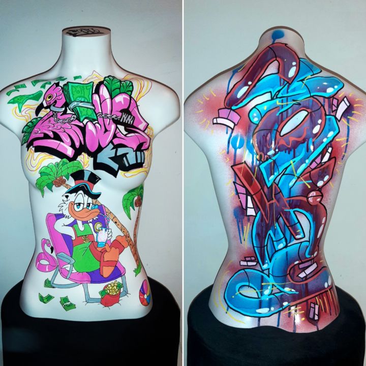 Sculpture titled "CUSTOM BODY UNCLE S…" by Umberto Zive, Original Art, Acrylic