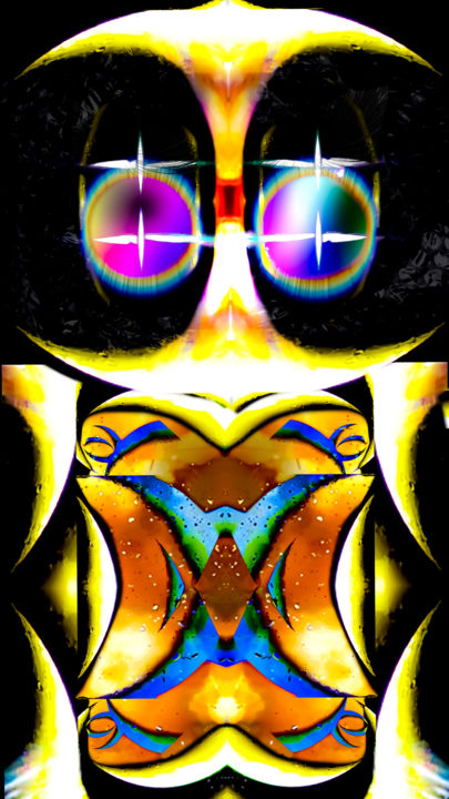 Digital Arts titled "The Cat that looked…" by Mangani', Original Art, Digital Painting