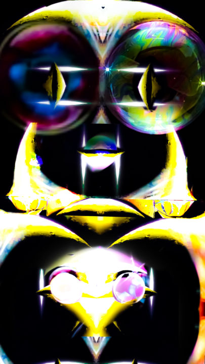 Digital Arts titled "Moon ^^^^¥" by Mangani', Original Art, Digital Painting