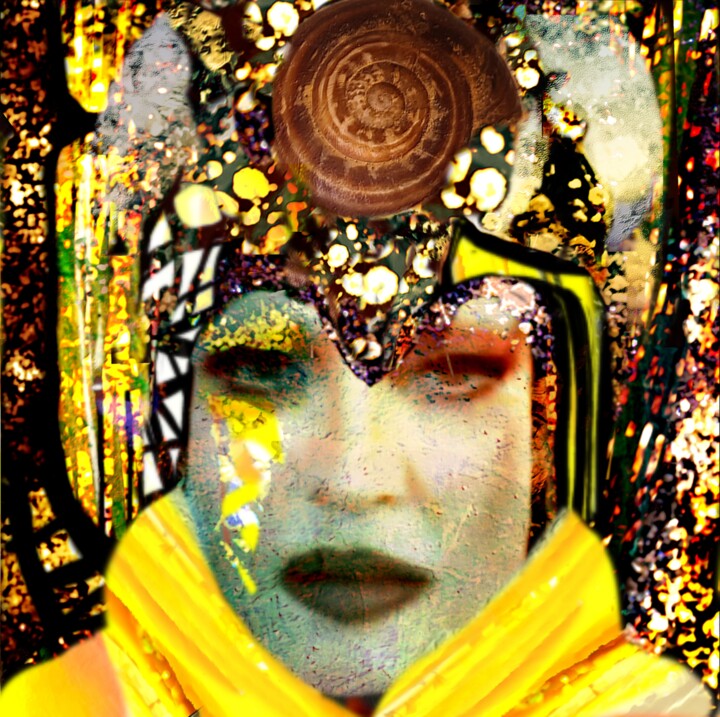 Arte digitale intitolato "Snail - 2" da Mangani', Opera d'arte originale, Pittura digitale