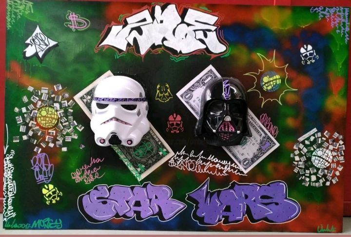 Peinture intitulée "Star Wars" par Zive, Œuvre d'art originale