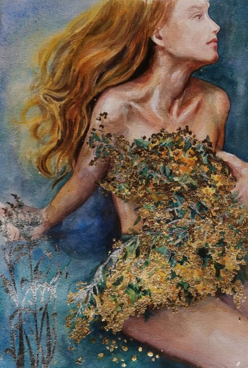 Painting titled "Spring" by Iana Zavorzaeva, Original Artwork, Watercolor