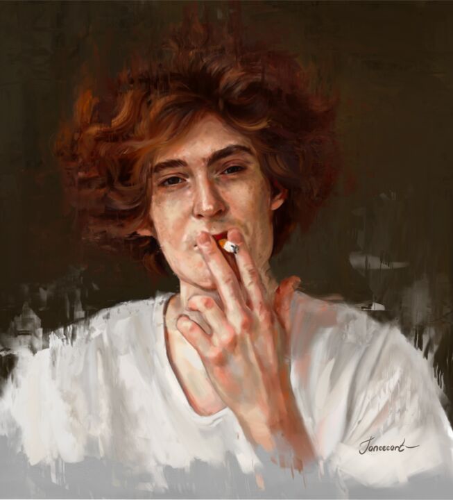 Digital Arts titled "Man" by Iana Zavorzaeva, Original Artwork, Digital Painting
