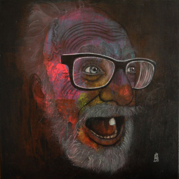 Peinture intitulée "Homeless" par Umo Masada, Œuvre d'art originale, Acrylique
