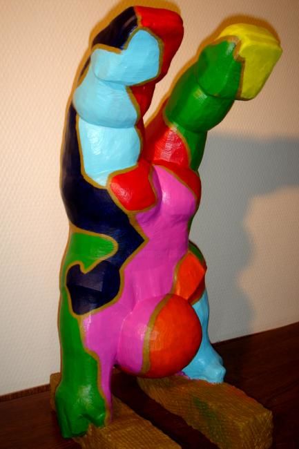 Sculpture titled "Les barres parallèl…" by Umo, Original Artwork, Stone