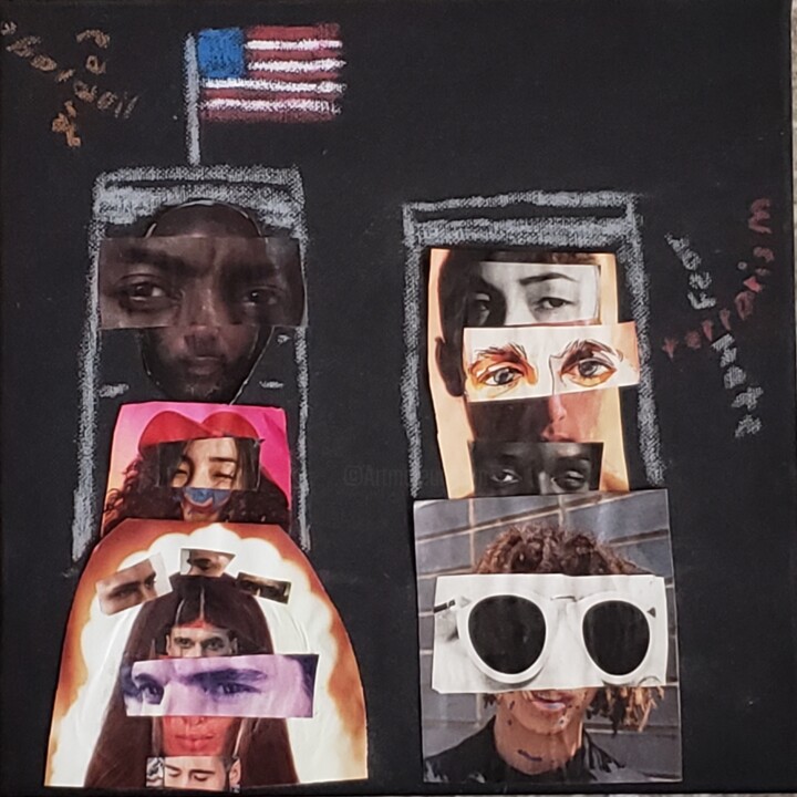 Collages intitolato "9/11: United" da Unchained, Opera d'arte originale, Collages