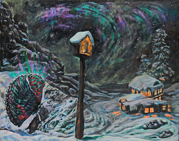 Painting titled "Перекрёсток. холст,…" by Krnkhv, Original Artwork, Oil