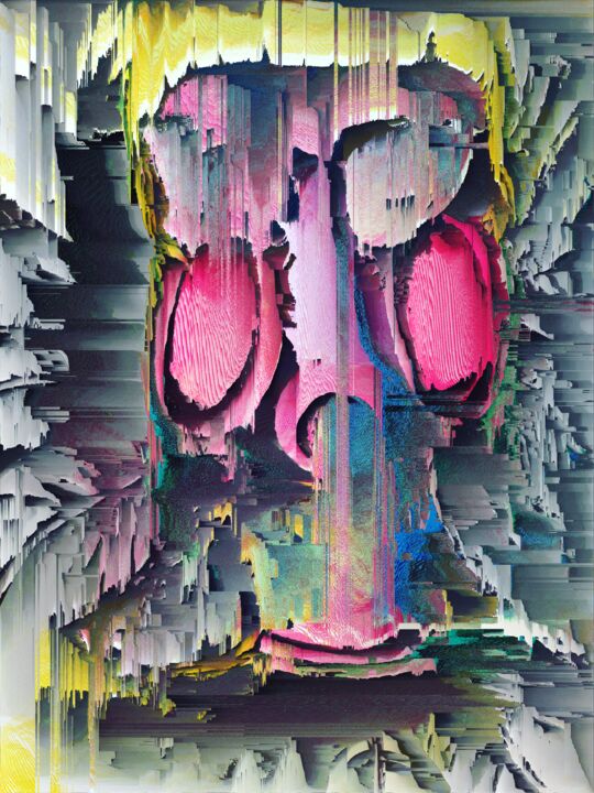 Arts numériques intitulée "Bitch face" par Undertaci, Œuvre d'art originale, Peinture numérique
