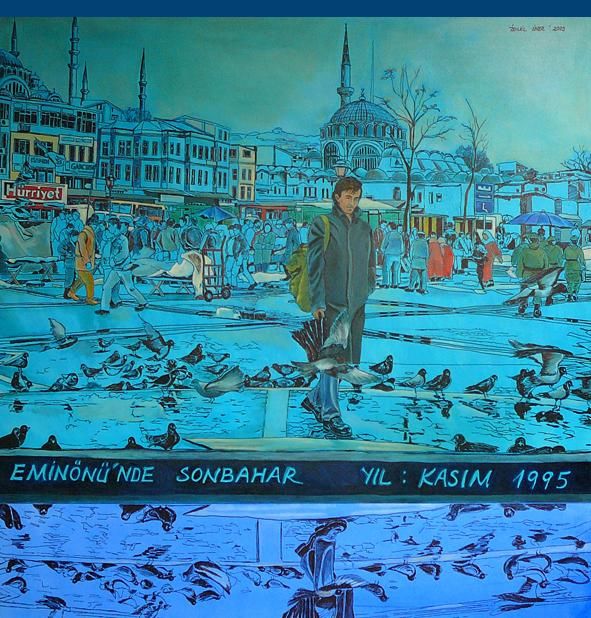 Peinture intitulée "Eminönü nde Sonbahar" par İSmail Üner, Œuvre d'art originale