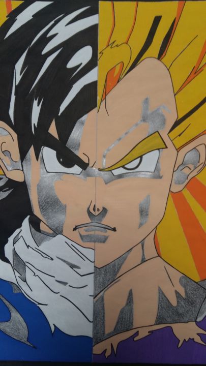 Dragon Ball Z, Drawing by Xavier Nowakowski