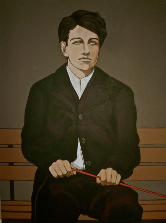 Peinture intitulée "Rimbaud, periode lo…" par James La Bruyere, Œuvre d'art originale, Acrylique Monté sur Châssis en bois