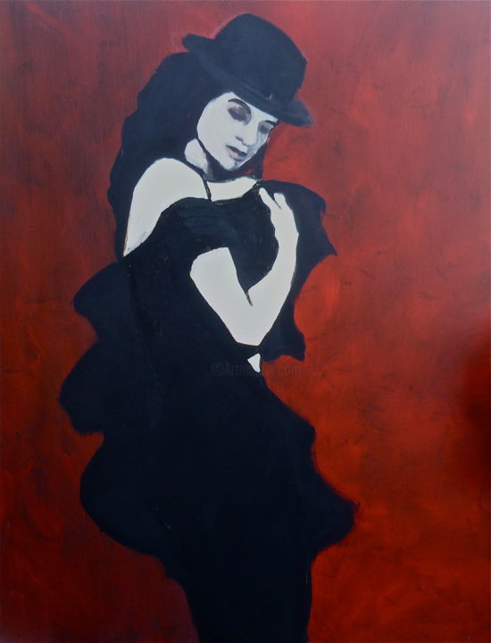 Painting titled "Vienne sans toi..." by James La Bruyere, Original Artwork, Acrylic Mounted on Wood Stretcher frame