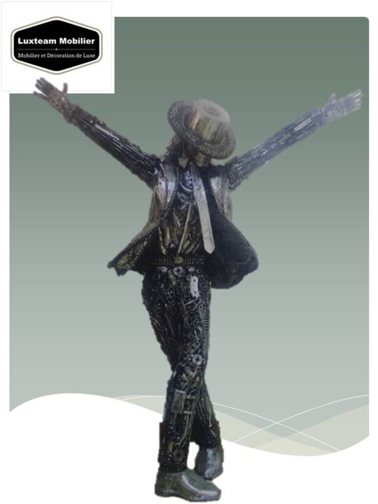 Escultura titulada "sculpture Michael J…" por Unknown Artist, Obra de arte original, Metales