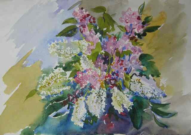 Painting titled "Spring bouquet" by Unknown Artist, Original Artwork