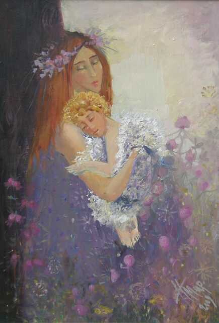 Malarstwo zatytułowany „Lilac dreams (Mir02…” autorstwa Unknown Artist, Oryginalna praca