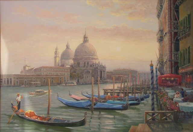 Картина под названием "В Венеции" - Unknown Artist, Подлинное произведение искусства, Масло