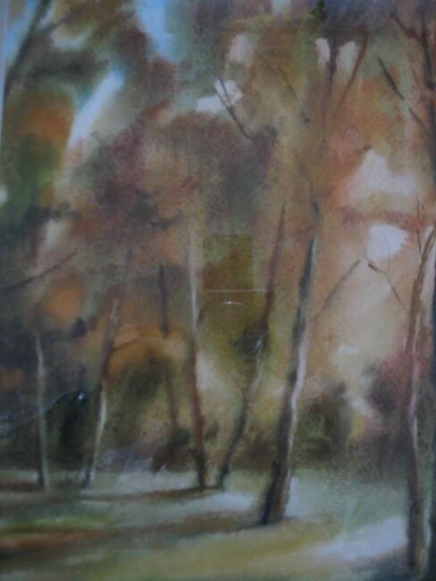 Peinture intitulée "Осенний мотив." par Unknown Artist, Œuvre d'art originale