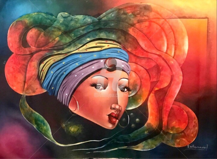 Peinture intitulée "La bruja" par Unknown Artist, Œuvre d'art originale, Acrylique