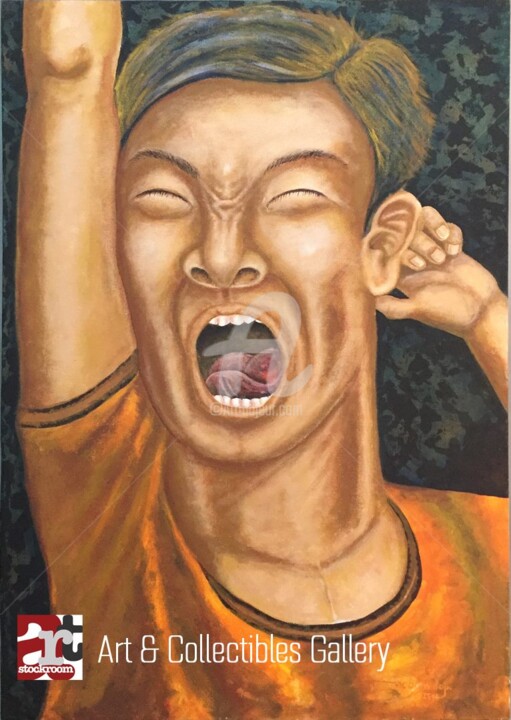 Pintura intitulada "Mystery of Yawn #Ar…" por Unknown Artist, Obras de arte originais, Acrílico