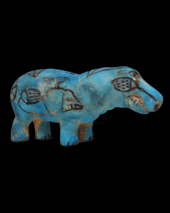 Sculpture intitulée "Egyptian blue faien…" par Unknown Artist, Œuvre d'art originale, Argile